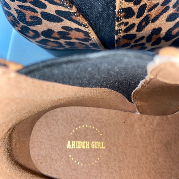 🐆 EXCELLENT CONDITION A RIDER GIRL LEOPARD ANKLE BOOTIE WOMENS SIZE 8 - Picture 9 of 11